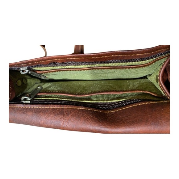 Vintage Leather Saddle Bag Style Crossbody Bag - Picture 6 of 6